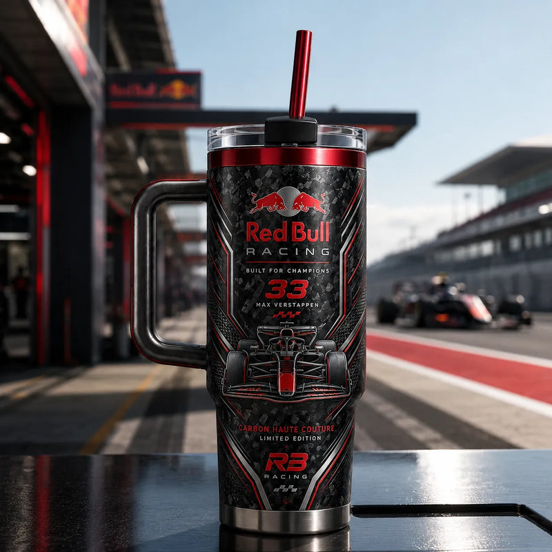 Forged Carbon and Racing Red - RBR 33 Tumbler