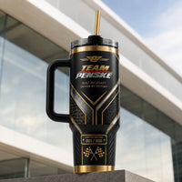 Built on Legacy - Penske Black and Gold Tumbler Graphic