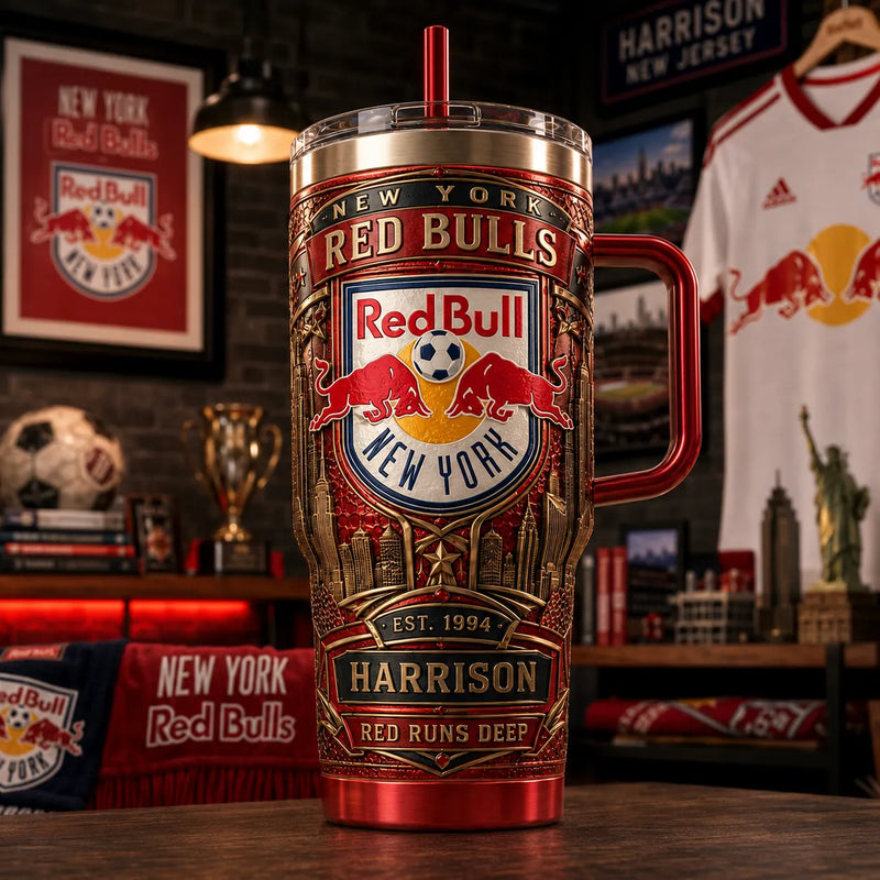 RBNY Heritage - Crest, Skyline and Gold Relief Tumbler