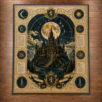Lux In Tenebris - Moonlit Castle Cartography Rug