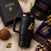 LAL Monogram - Blacked-Out Tonal Drinkware in Gold