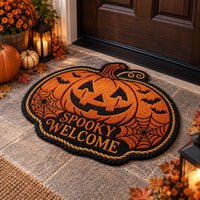 Spooky Welcome - The Grinning Pumpkin Threshold Mat
