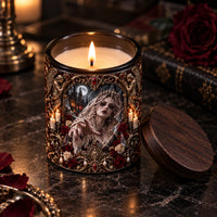Veiled Requiem - Gothic Cathedral Label, Candlelit Tabletop Statement