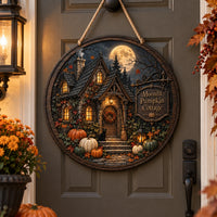 Moonlit Pumpkin Cottage - Stillness Beneath a Full Moon