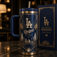 LAD Deco - Gold Linework and Midnight Blue Drinkware
