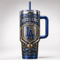 LAD Crest - Royal Blue and Antique Gold Emblem Tumbler