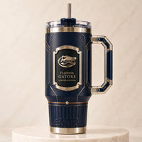 FLA Crest Panel - Navy and Gold Tumbler Composition
